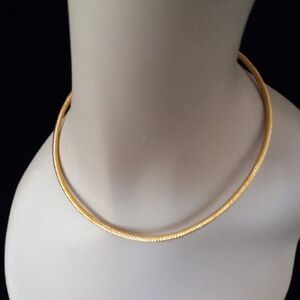Vintage Joan Rivers Gold-Tone Textured Collar Necklace Signed